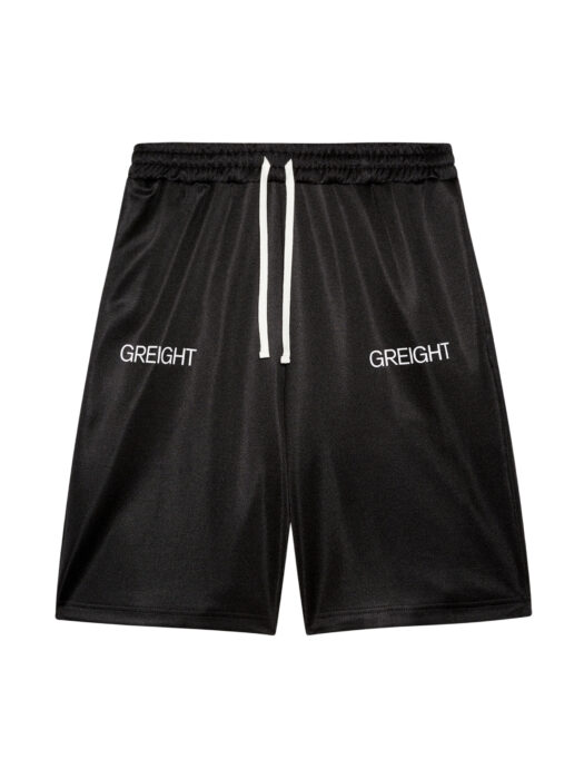 Greight track shorts black acetate